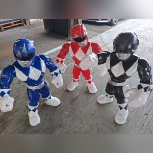 Hasbro Power Rangers Action Figures - Red, Blue, and Black